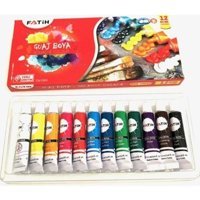 Fatih Tüp Çok Renkli 12x12 ml Guaj Boya Set