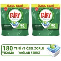 Fairy Hepsi Bir Arada Limon Tablet Bulaşık Makinesi Deterjanı 2x90 Adet
