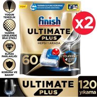 Finish Ultimate Plus Tablet Bulaşık Makinesi Deterjanı 2x60 Adet