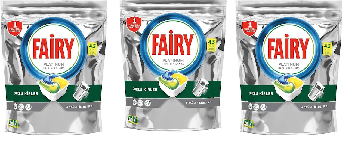 Fairy Platinum Tablet Bulaşık Makinesi Deterjanı 3x43 Adet