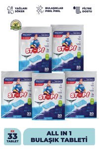 Stop Forte All In 1 Tablet Bulaşık Makinesi Deterjanı 5x33 Adet