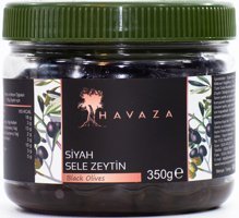 Havaza Tuzlu Sele Yağlı Siyah Zeytin Pet Kavanoz 350 gr