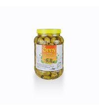 Orev Tuzlu Izgara Yeşil Zeytin Pet Kavanoz 1 kg