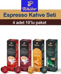 Tchibo Espresso Kahve Seti 4x10'lu Espresso Kapsül Kahve