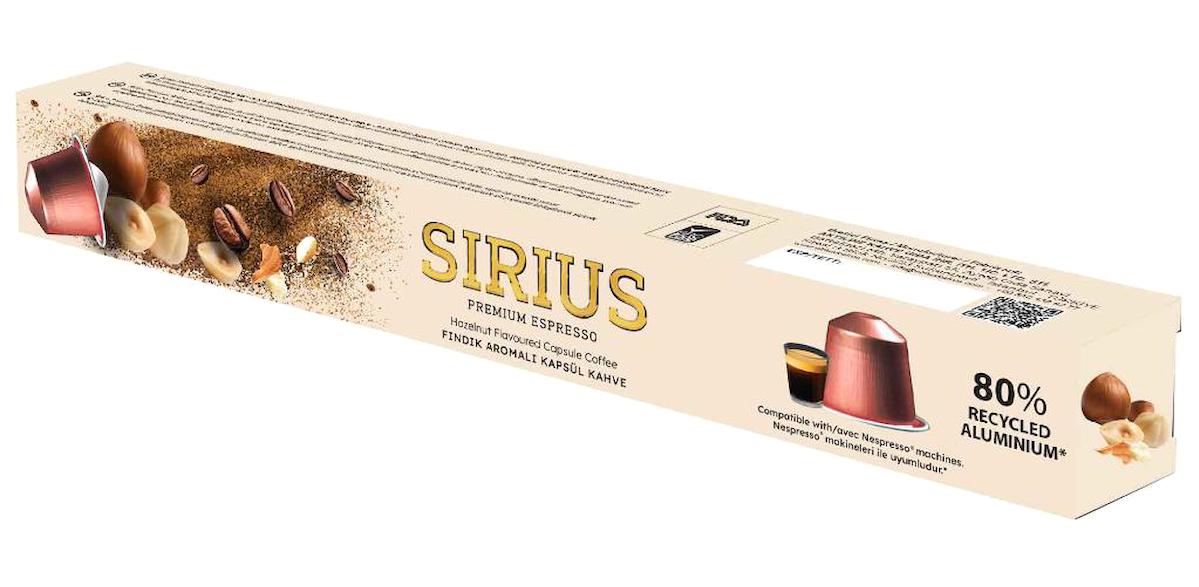 Sirius Fındık Aromalı 10'lu Espresso Kapsül Kahve
