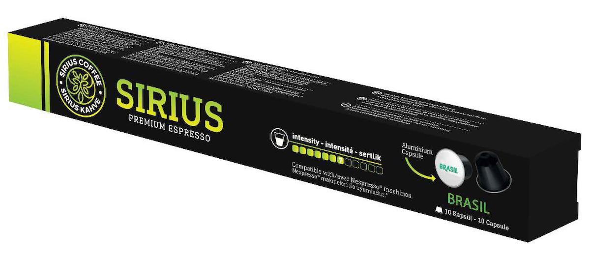 Sirius Brasil 10'lu Espresso Kapsül Kahve