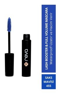 Reva Lash Booster & Full Volume 455 Lifting Etkili Suya Dayanıklı Saks Mavisi Maskara