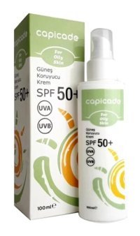 Capicade 50 Faktör Akneli Ciltler-Yağlı Ciltler İçin Yüz Güneş Kremi 100 ml