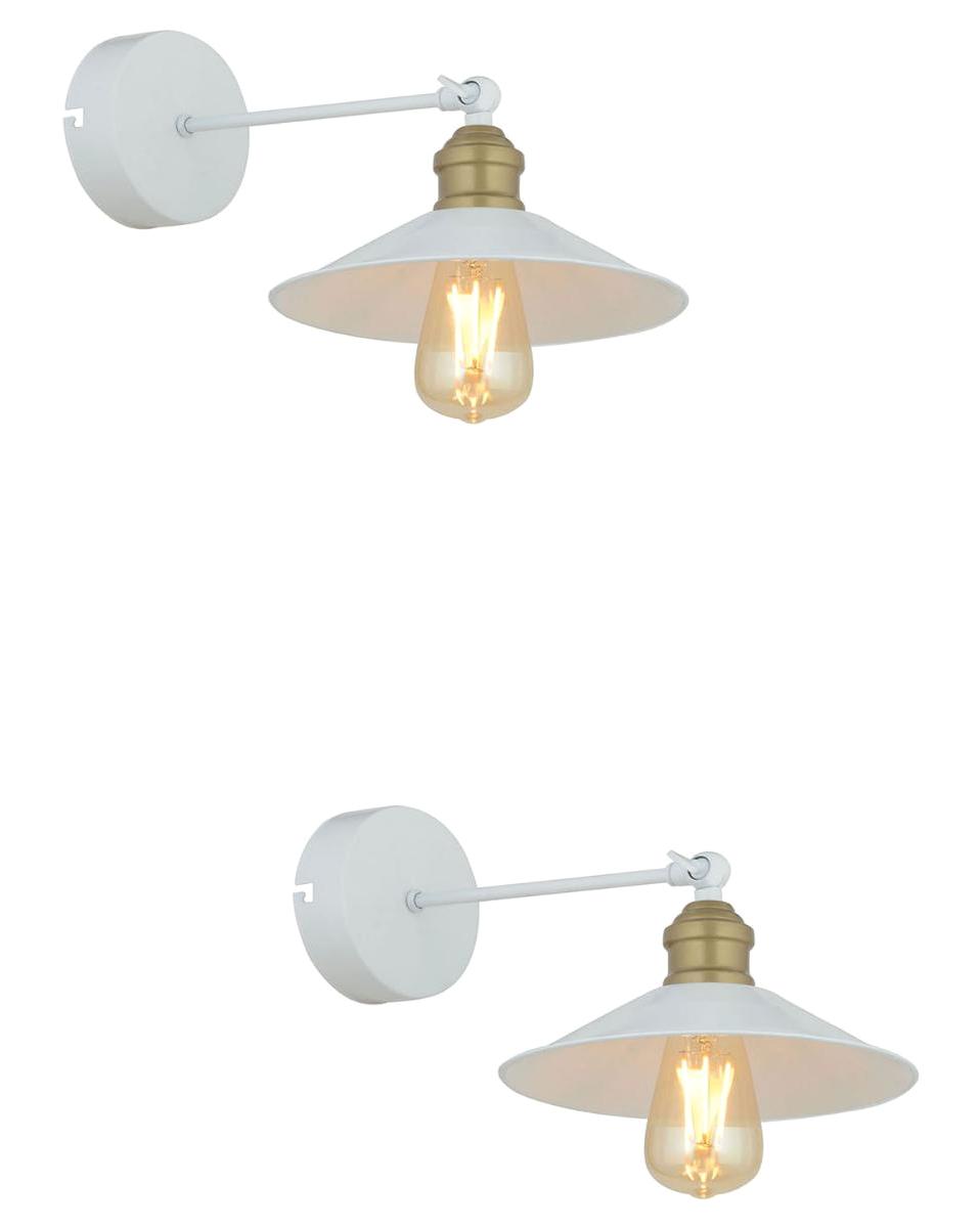 Apliqa Yekta 2'li Metal LED Aplik Beyaz