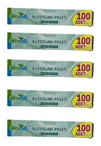 Ekomis Orta Düz Buzdolabı Poşeti 500'lü