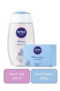 Nivea Baby Hassas Bebek Yağı 200 ml + Nivea Baby Bakım Yapan Kremli Sabun 100 gr
