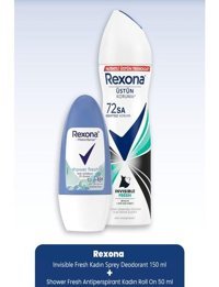 Rexona Invisible Fresh Sprey Deodorant 150 ml + Rexona Shower Fresh Roll-On Deodorant 20 ml