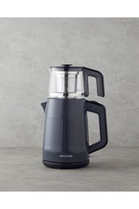 English Home CMK 6030 Otomatik Cam Demlikli 1650 W Işıklı Paslanmaz Çelik Antrasit Çay Makinesi