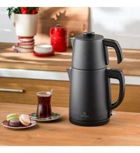 Emsan Bella Gusto Otomatik 1650 W Işıklı Paslanmaz Çelik Siyah Çay Makinesi