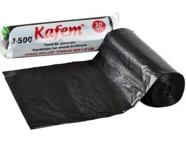 Kafem Jumbo Boy 80x110 cm Çöp Poşeti 10x12 Adet Siyah