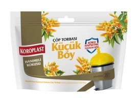 Koroplast Hanımeli Kokulu Şeffaf Küçük Boy 40x45 cm Çöp Poşeti 10x12 Adet Sarı