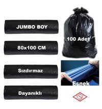 Marin Jumbo Boy 80x110 cm Çöp Poşeti 10x12 Adet Siyah