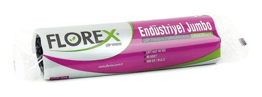 Florex Jumbo Boy 80x110 cm Çöp Poşeti 100 Adet Siyah