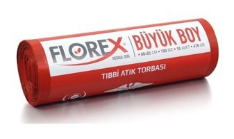 Florex Büyük Boy 60x85 cm Çöp Poşeti Kırmızı-Siyah