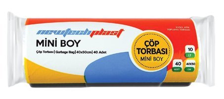 Newtechplast Şeffaf Küçük Boy 40x50 cm Çöp Poşeti 40 Adet Beyaz