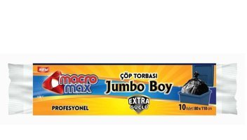 Macromax Şeffaf Jumbo Boy 80x110 cm Çöp Poşeti 10 Adet Mavi