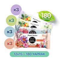 Papilion Flower Passion 180 Yaprak 12'li Islak Mendil