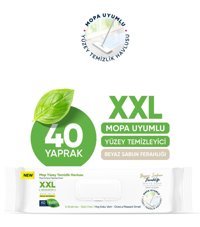 Papilion Easy Clean Xxl Beyaz Sabun Katkılı 40 Yaprak Yüzey Temizleme Mendili