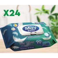 May Soft 90 Yaprak 24'lü Islak Mendil