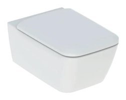 Geberit İcon Square Rimfree 54 cm Seramik Kanalsız Arkadan Çıkışlı Gömme Asma Klozet Beyaz
