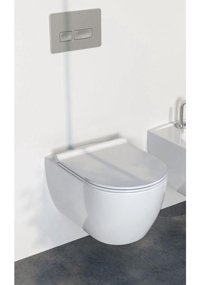 Turkuaz Cerastyle City Rimless 52.5 cm Seramik Kanalsız Arkadan Çıkışlı Gömme Asma Klozet Beyaz