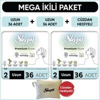 Sleepy Bio Natural Premium Plus Uzun Organik Antialerjik İnce 36'lı Hijyenik Ped 2 Adet