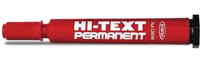 Hi-Text 830 Tekli Standart Silinebilir Kırmızı Tahta Kalemi