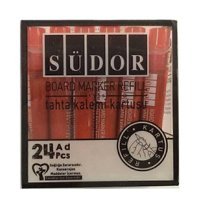 Südor 24'lü Kartuşlu Silinebilir Kırmızı Tahta Kalemi