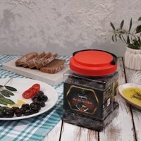 Aymis Sele Az Tuzlu Sele Yağlı Siyah Zeytin Pet Kavanoz 1 kg