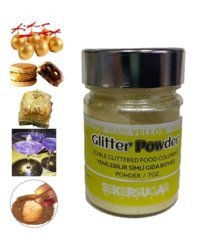 Şeker & Sugar Glitter Powder Sarı Toz Gıda Boyası 10 gr
