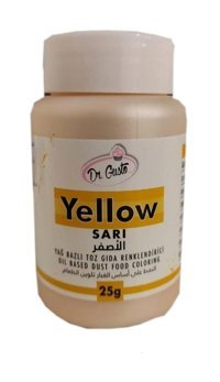 Dr. Gusto Yellow Sarı Yağ Bazlı Toz Gıda Boyası 25 gr