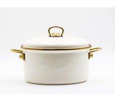 Bonera Emaye Kapaklı Emaye 24 cm Derin Tencere