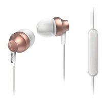 Philips SHE3855RG Silikonlu Mikrofonlu 3.5 mm Jak Altın Beyaz Kablolu Kulaklık