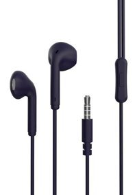 Zore ER06 Silikonsuz Mikrofonlu 3.5 mm Jak Lacivert Kablolu Kulaklık