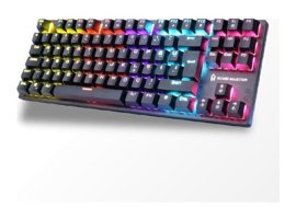 Game Master Mech-3000 Türkçe Q RGB 104 Tuşlu Red Kablolu Siyah Mekanik Gaming Klavye