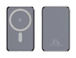 Sunix PB-54 5000 mAh Hızlı Şarj Mıknatıslı Dijital Göstergeli USB Type C Kablosuz Powerbank Siyah