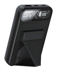 Dexim S5 10000 mAh Dijital Göstergeli USB Type C Çoklu Kablolu Powerbank Siyah