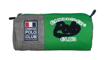 Cambridge Polo Club Yeşil Düz Bez Tek Gözlü Yazılı Silindir Cüzdan Kalemlik