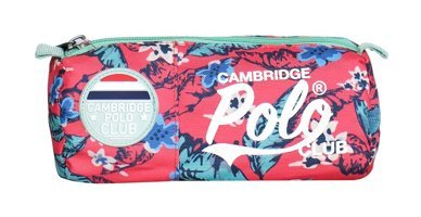 Cambridge Polo Club Kırmızı Bez Tek Gözlü Desenli Dikdörtgen Cüzdan Kalemlik