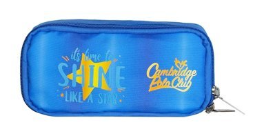 Cambridge Polo Club Mavi Bez Tek Gözlü Desenli Dikdörtgen Cüzdan Kalemlik