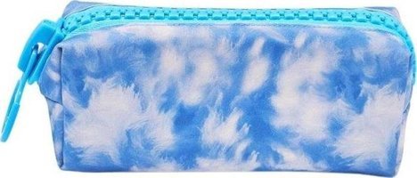 Unicus Mavi Tek Gözlü Batik Desenli Dikdörtgen Cüzdan Kalemlik