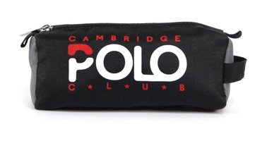 Cambridge Polo Club Gri Bez Tek Gözlü Desenli Dikdörtgen Cüzdan Kalemlik