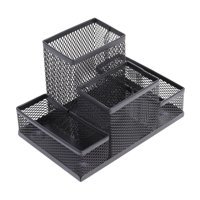 Zerodeko Metal Bölmeli 4 Gözlü Kutu Kalemlik