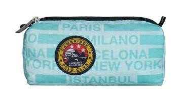 Cambridge Polo Club Turkuaz Bez Tek Gözlü Yazılı Dikdörtgen Cüzdan Kalemlik