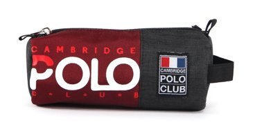 Cambridge Polo Club Kırmızı Düz Bez Tek Gözlü Silindir Cüzdan Kalemlik